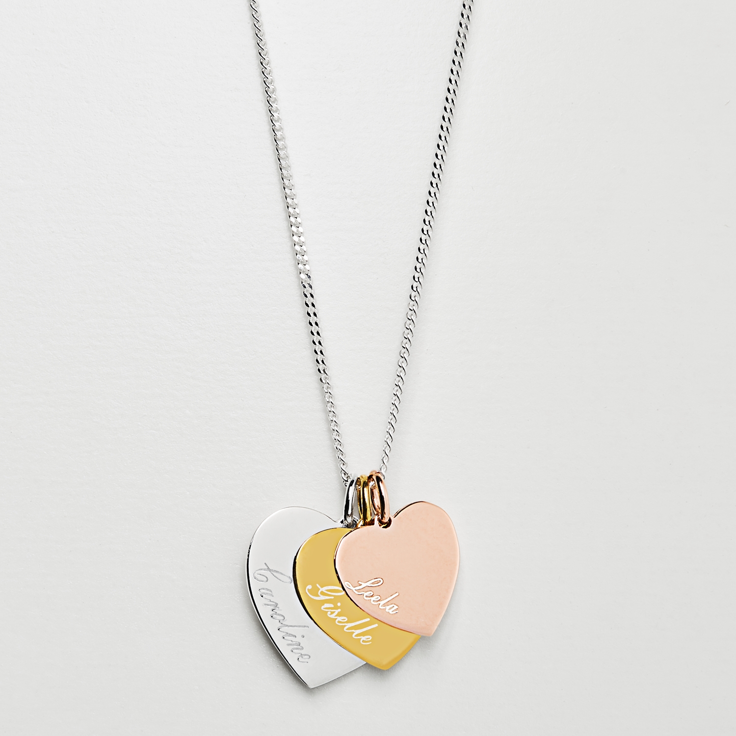 Heart + Name Stacked Necklace