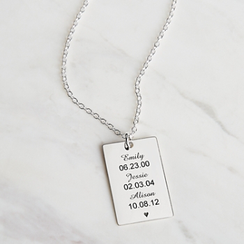 Key Dates Pendant Necklace