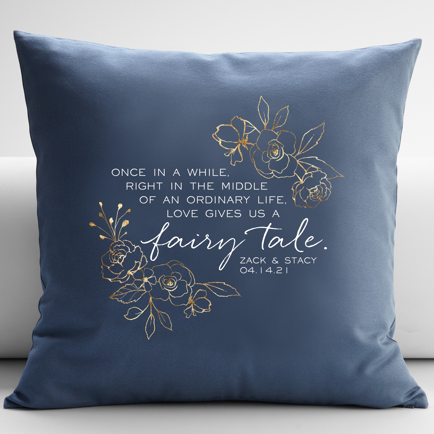 Fairytale Romance Personalized Throw Pillow