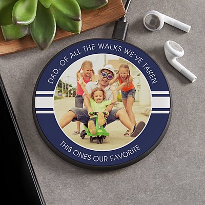 Custom Photo Wireless Charger with Message
