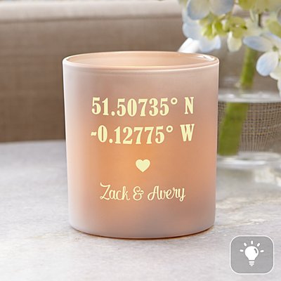 Just the Two of Us Coordinates LED Votive