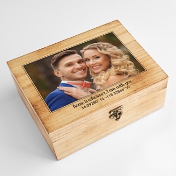 On This Day Photo Coordinates Keepsake Box