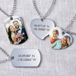On This Day Photo Coordinates Photo Pendant