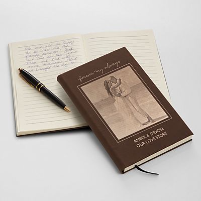 To Have and To Hold Photo Engraved Leather Journal