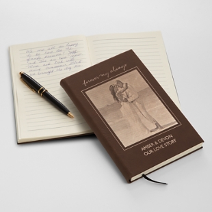 To Have and To Hold Photo Engraved Leather Journal