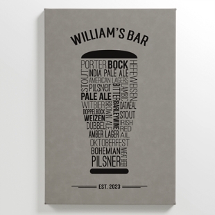 Craft Beer Leather Wall Art