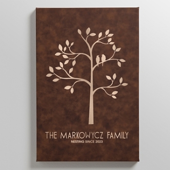 Family Tree Leather Wall Art