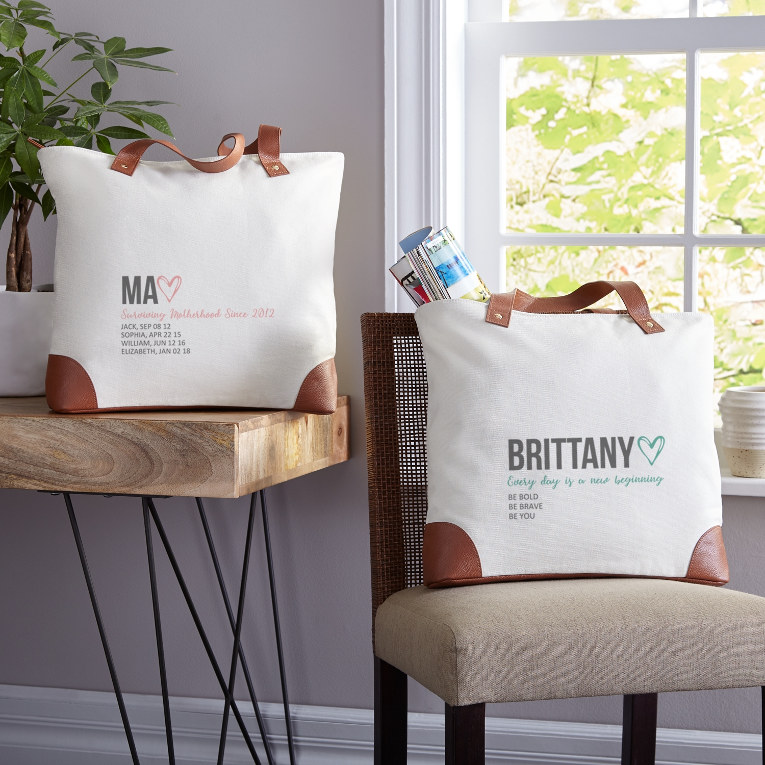 Elegant Typography Personalized Tote Bag