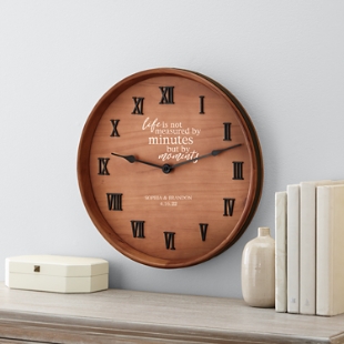 When Minutes Turn to Moments Wine Barrel Clock