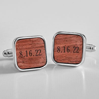 On This Day Wooden Cufflinks