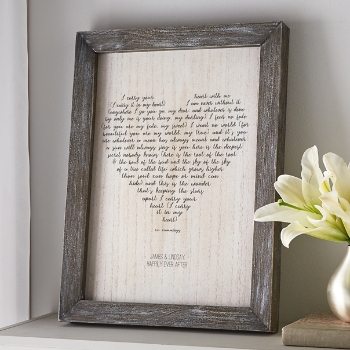 Carry You In My Heart Barnwood Framed Art