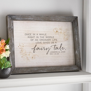 Love Gave Us a Fairytale Barnwood Framed Art