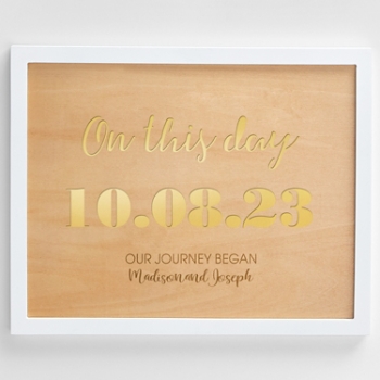 On This Day Engraved Wood Framed Art