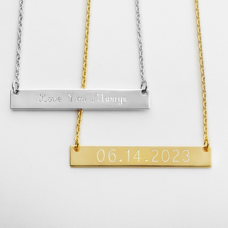 Hidden Message Bar Necklace