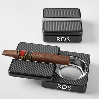 Cigar Holder and Personalized Ashtray