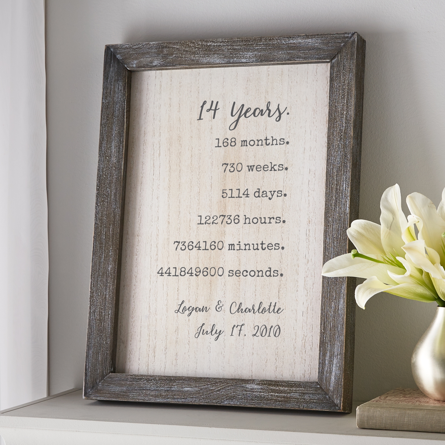 Still Counting the Days Barnwood Framed Art