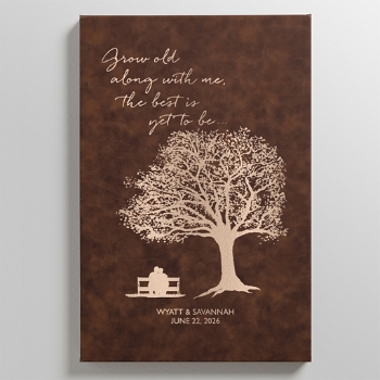 Grow Old with Me Leather Wall Art
