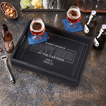 Chic Happy Hour Personalized Bar Tray