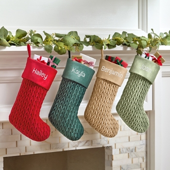 Braided Velvet Stocking